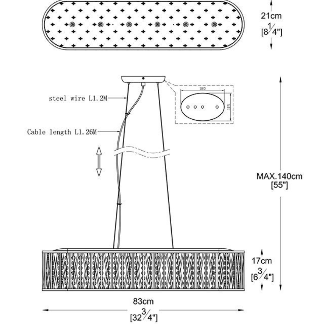 Luxury Jazzy Diner Bar Ceiling Light Chrome RRP £495 Brand New factory Sealed