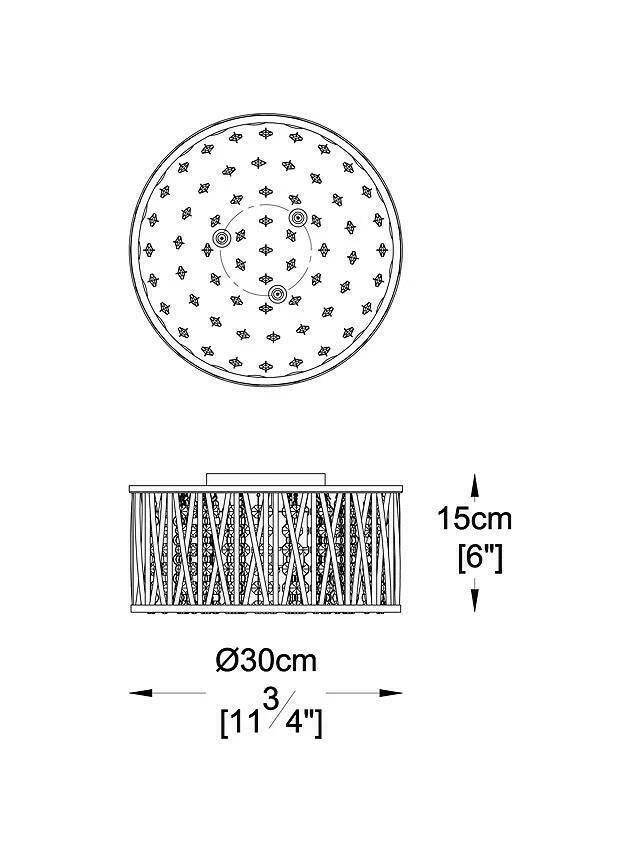 Luxury Design Crystal Drum Flush Ceiling Light Chrome brand new RRP £195