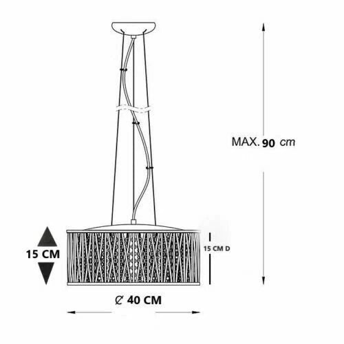 Luxury Design Large Crystal Drum pendant Light Chrome brand new 400 mm RRP £275
