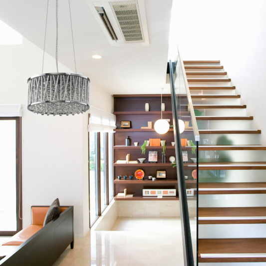 Luxury Crystal Drum pendant Light Design Chrome brand new factory sealed