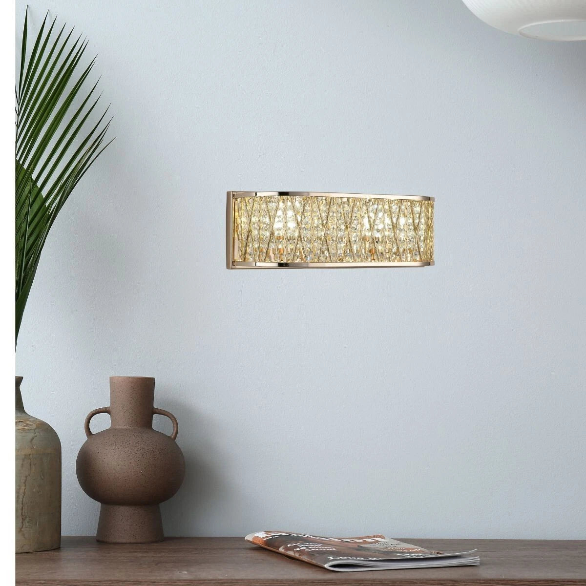 Luxury Crystal Drum Wall Light Gold RRP £115.00