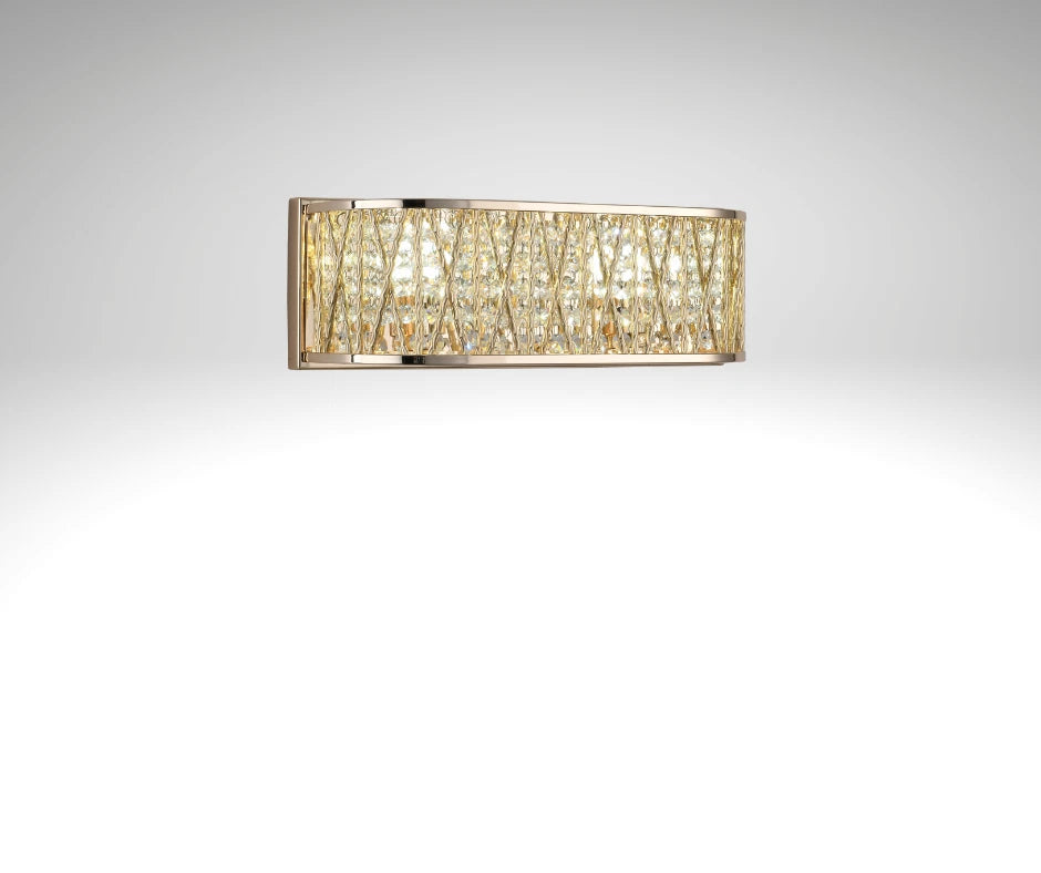 Luxury Crystal Drum Wall Light Gold RRP £115.00