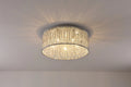 Luxury Design Large Crystal Drum flush ceiling Light Chrome 48cm RRP £295