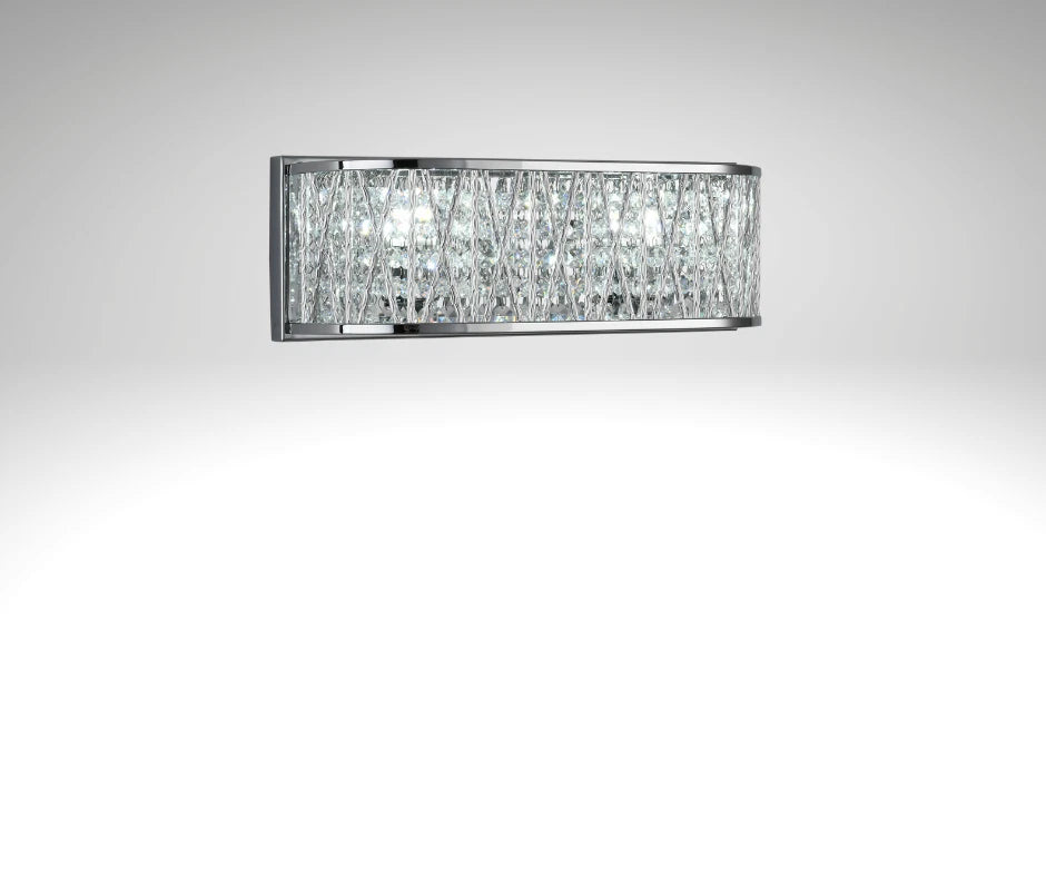 Luxury Crystal Drum Wall Light Chrome RRP £115.00