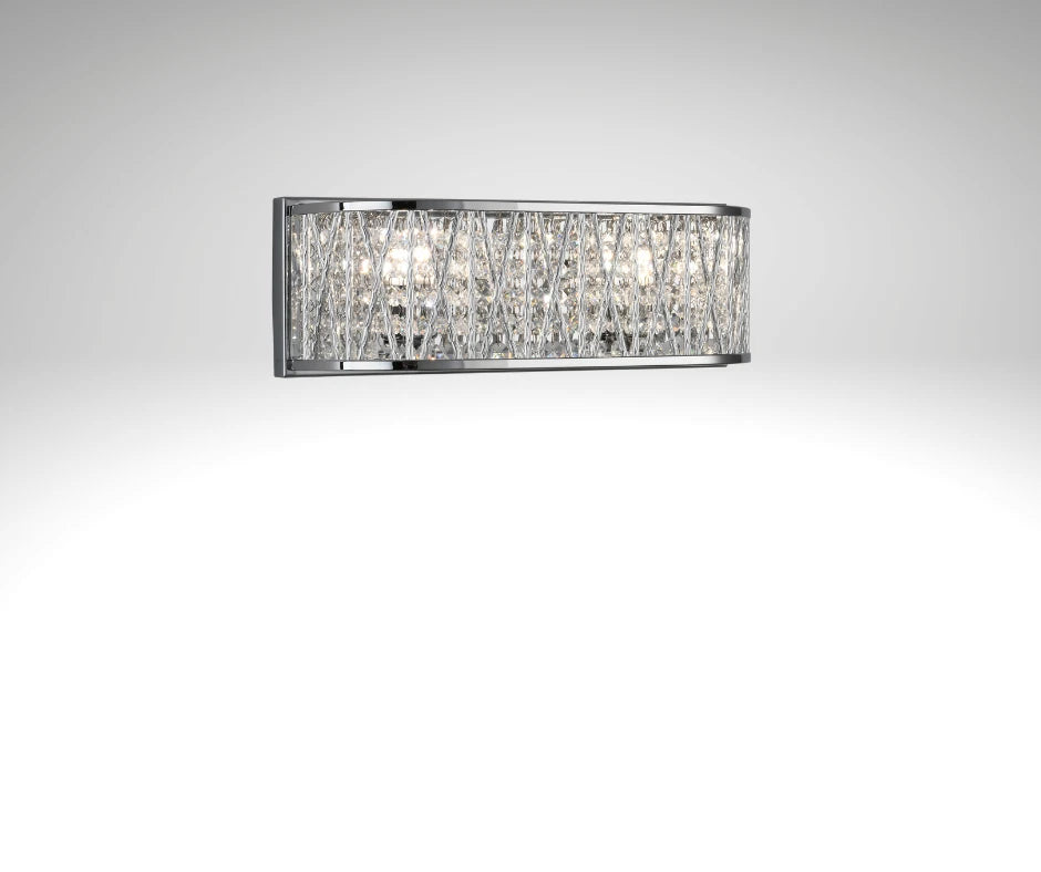 Luxury Crystal Drum Wall Light Chrome RRP £115.00